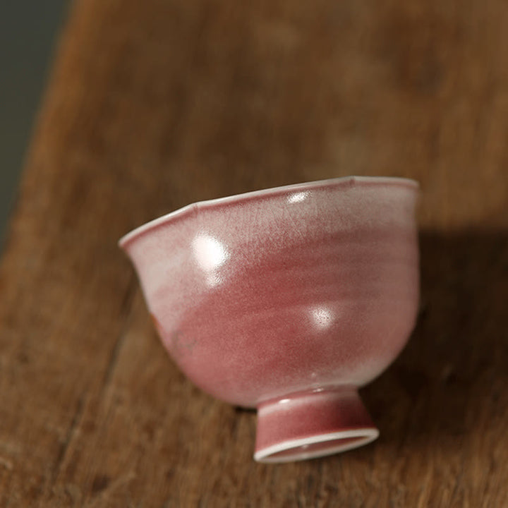 Buddha Stones 手描きのウサギ蘭の花ベゴニアセラミックティーカップカンフーティーカップ75ml - image 13