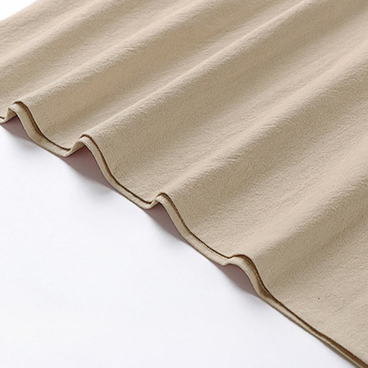 Buddha Stones 夏カジュアルクルーネックメンズ半袖コットンリネンTシャツ - image 5