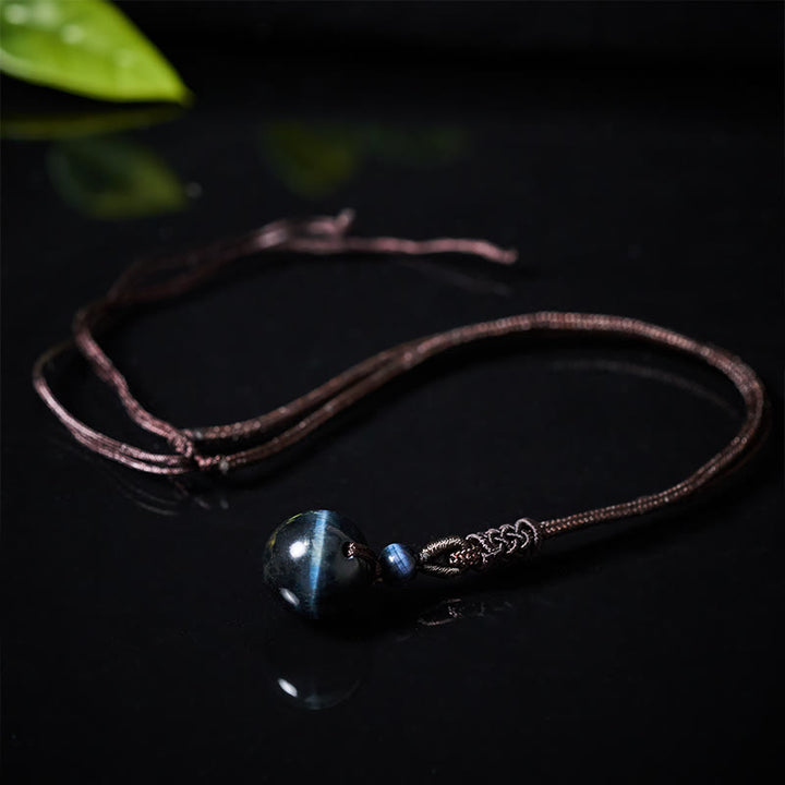 Buddha Stones タイガーアイ シルバーシーンオブシディアン ゴールドシーンオブシディアン レインボーオブシディアン ポジティブネックレスペンダント - image 3