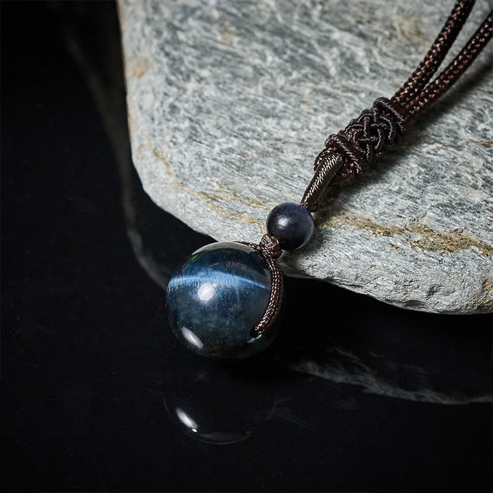 Buddha Stones タイガーアイ シルバーシーンオブシディアン ゴールドシーンオブシディアン レインボーオブシディアン ポジティブネックレスペンダント - image 2