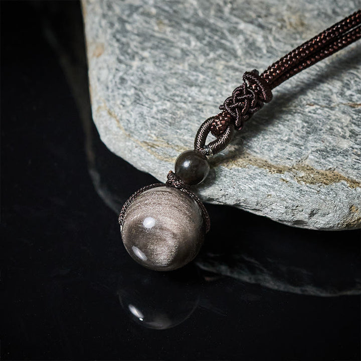 Buddha Stones タイガーアイ シルバーシーンオブシディアン ゴールドシーンオブシディアン レインボーオブシディアン ポジティブネックレスペンダント - image 6