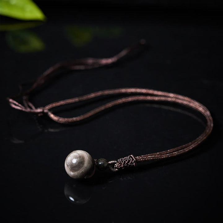 Buddha Stones タイガーアイ シルバーシーンオブシディアン ゴールドシーンオブシディアン レインボーオブシディアン ポジティブネックレスペンダント - image 7