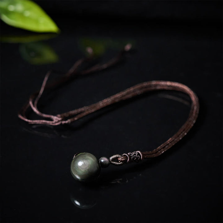 Buddha Stones タイガーアイ シルバーシーンオブシディアン ゴールドシーンオブシディアン レインボーオブシディアン ポジティブネックレスペンダント - image 15