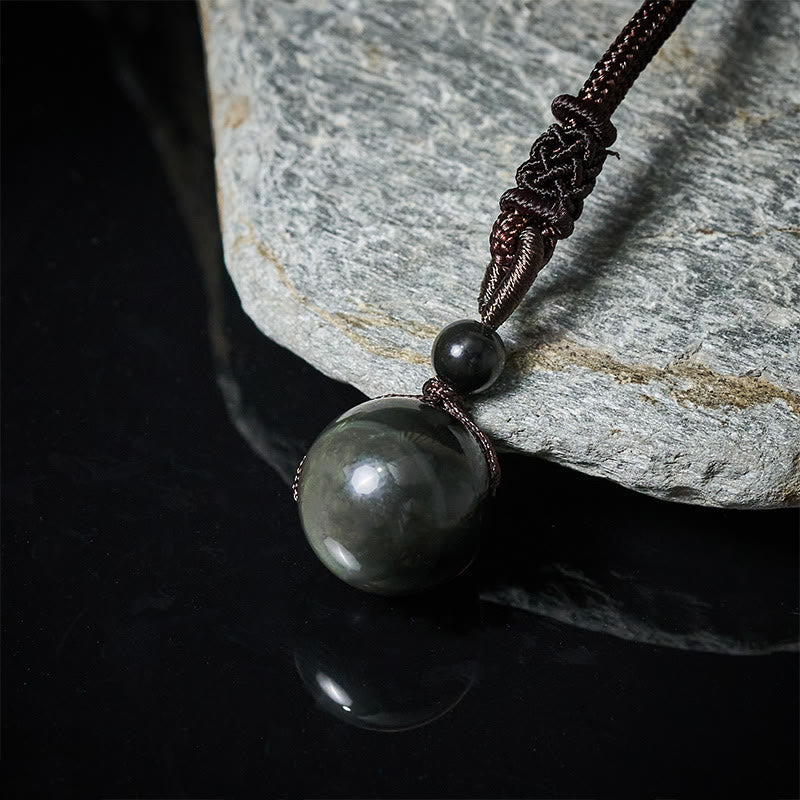 Buddha Stones タイガーアイ シルバーシーンオブシディアン ゴールドシーンオブシディアン レインボーオブシディアン ポジティブネックレスペンダント - image 14