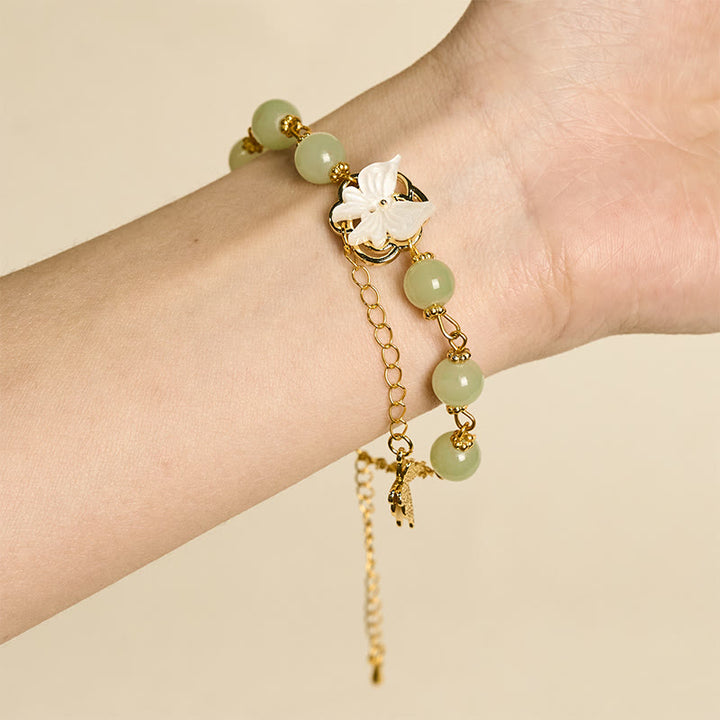 Buddha Stones 琉璃ガラスビーズ蝶の良縁祈願の愛のブレスレット - image 7