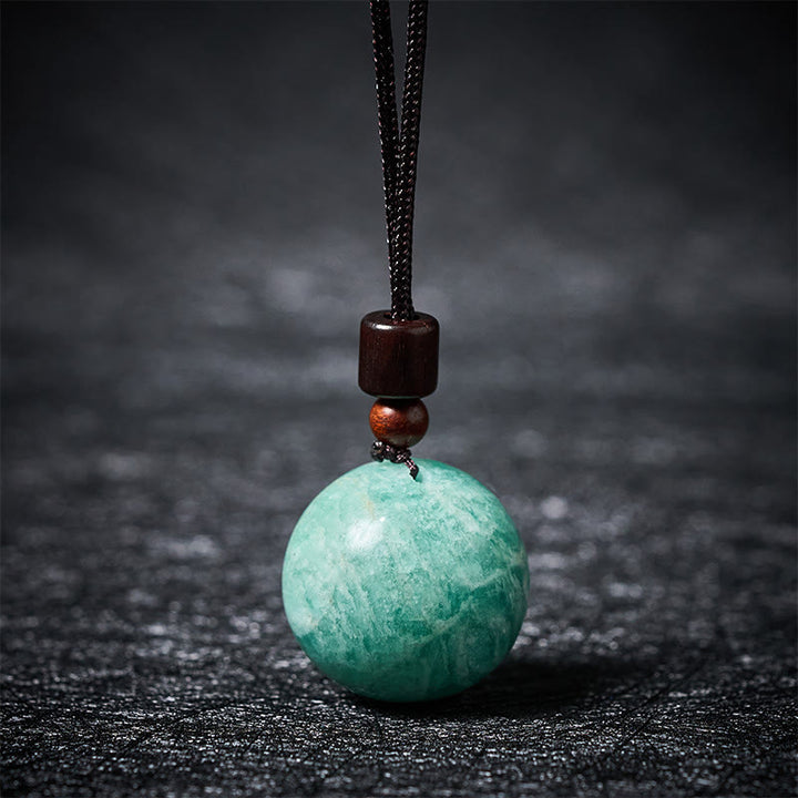 Buddha Stones ホワイトクリスタル ピンククリスタル タイガーアイ スモーキークォーツ プロテクションネックレスペンダント - アマゾナイト - image 17