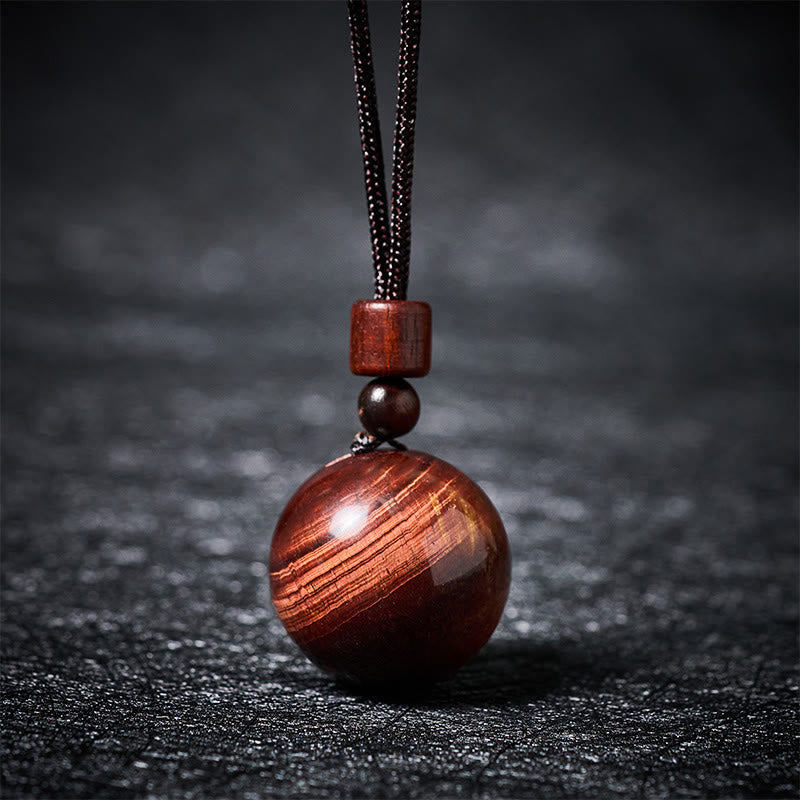 Buddha Stones ホワイトクリスタル ピンククリスタル タイガーアイ スモーキークォーツ プロテクションネックレスペンダント - レッドタイガーアイ - image 29