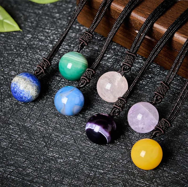 Buddha Stones アメジスト、イエローアゲート、各種アゲート、ピンククリスタル、ラズライト、ラピスラズリ、バランスネックレス、ペンダント - image 27