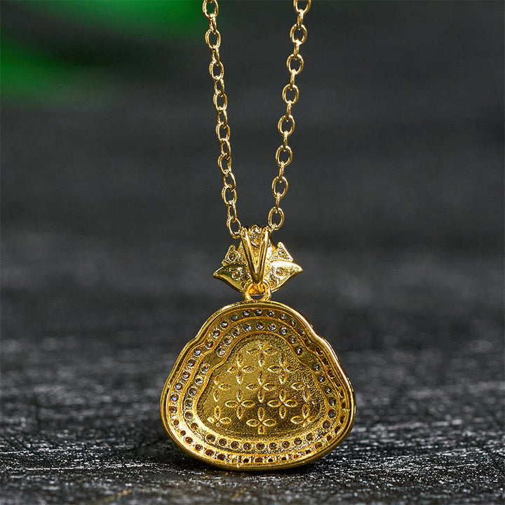 Buddha Stones 翡翠の笑い仏像豊かさと幸運のネックレスペンダント - image 4