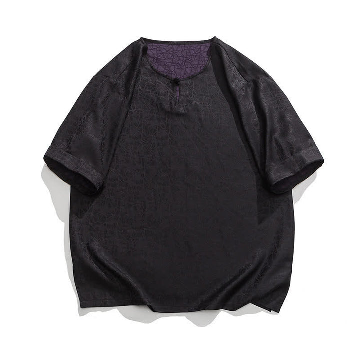 Buddha Stones 夏 レトロ クラックル 吉兆 雲柄 半袖 メンズ Tシャツ - 黒 - US/UK/AU46、 EU56 (5XL) - image 33