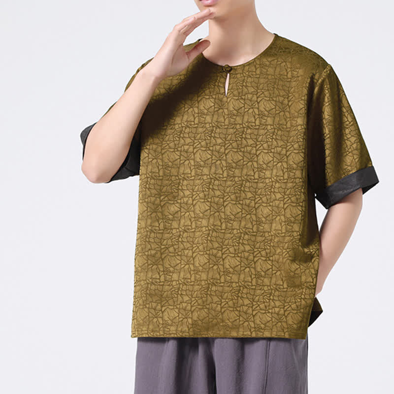 Buddha Stones 夏 レトロ クラックル 吉兆 雲柄 半袖 メンズ Tシャツ - image 8