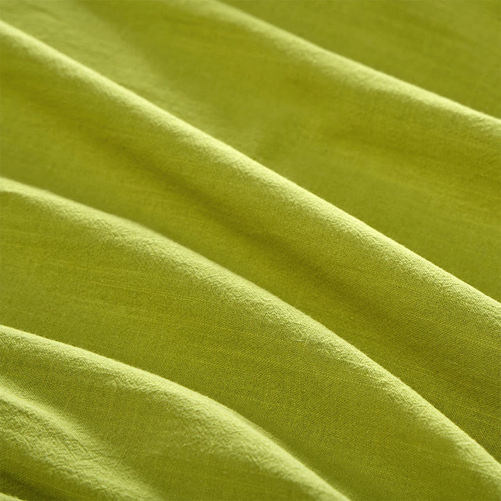 Buddha Stones 無地クルーネックフロッグボタン長袖レディースコットンシャツ - image 5