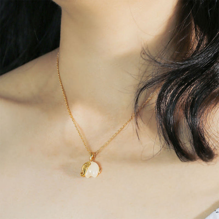 Buddha Stones 象の和田翡翠925スターリングシルバー幸運ネックレスペンダント - image 4
