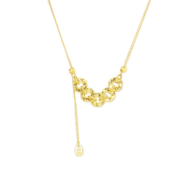 Buddha Stones 925スターリングシルバー五帝コイン守護リングブレスレットネックレスペンダント - image 1