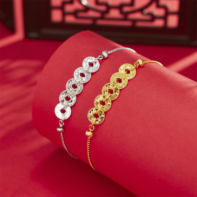 Buddha Stones 925スターリングシルバー五帝コイン守護リングブレスレットネックレスペンダント - image 12