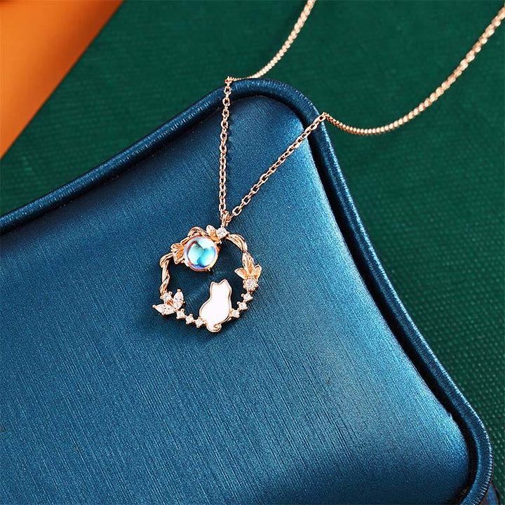 Buddha Stones 925スターリングシルバー 猫の花の良縁祈願のイヤリング ブレスレット ネックレス ペンダント - image 4