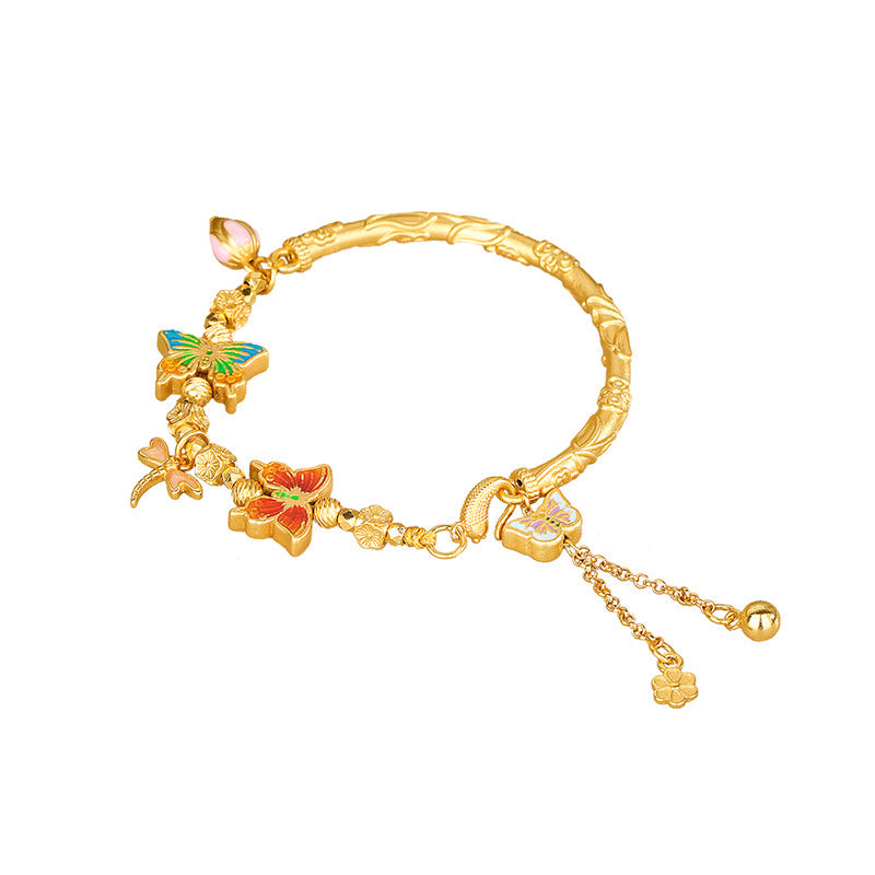 Buddha Stones 925スターリングシルバーのバタフライフラワー守護ブレスレット - image 8