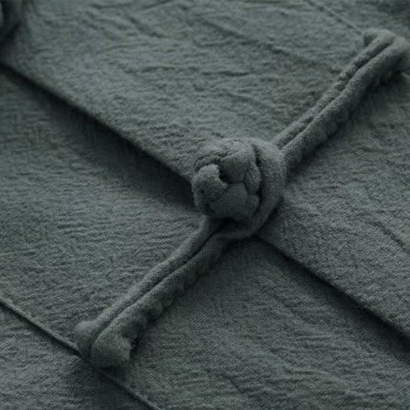 Buddha Stones 2点セット 唐装 伝統 カエルボタン ユニフォーム 長袖 シャツ パンツ メンズ セット - image 8