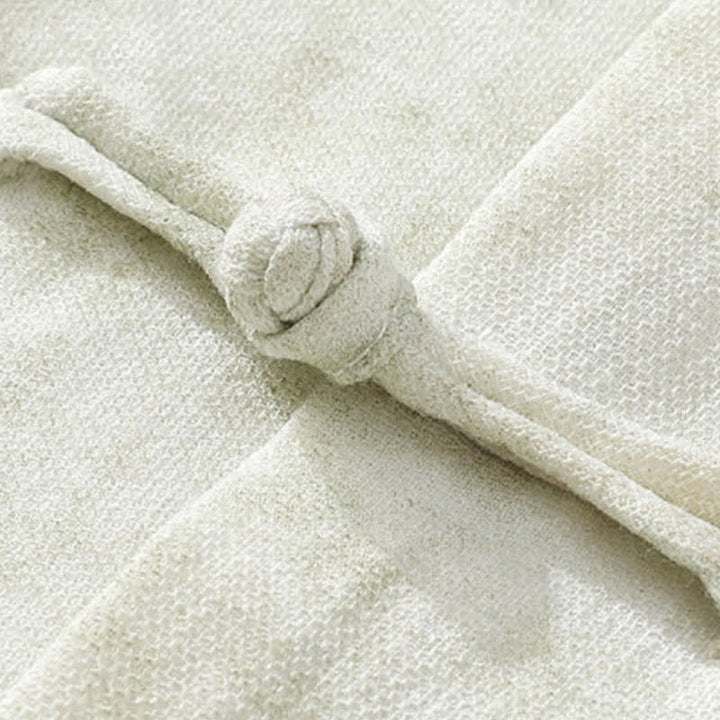 Buddha Stones カエルボタン模様刺繍入り半袖唐装メンズリネンシャツ - image 6