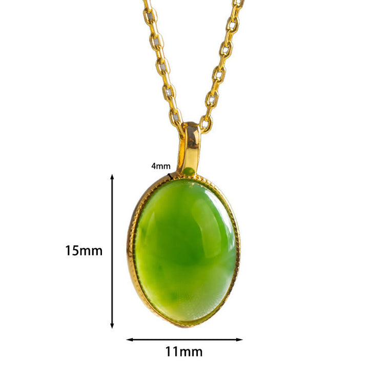 Buddha Stones 925スターリングシルバー製天然和田翡翠ラウンドデザイン豊かさネックレスペンダント - image 4