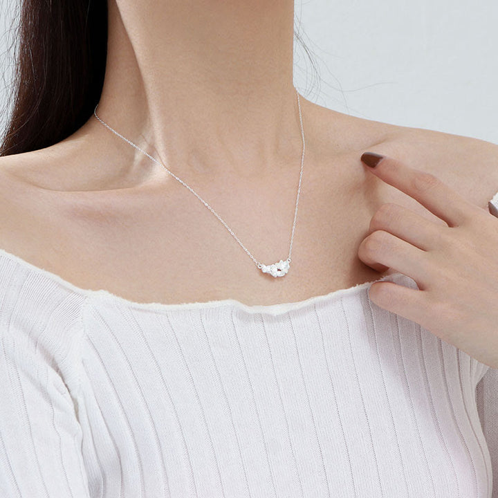 Buddha Stones 999スターリングシルバー製フラワー良縁祈願ネックレスペンダント - image 6