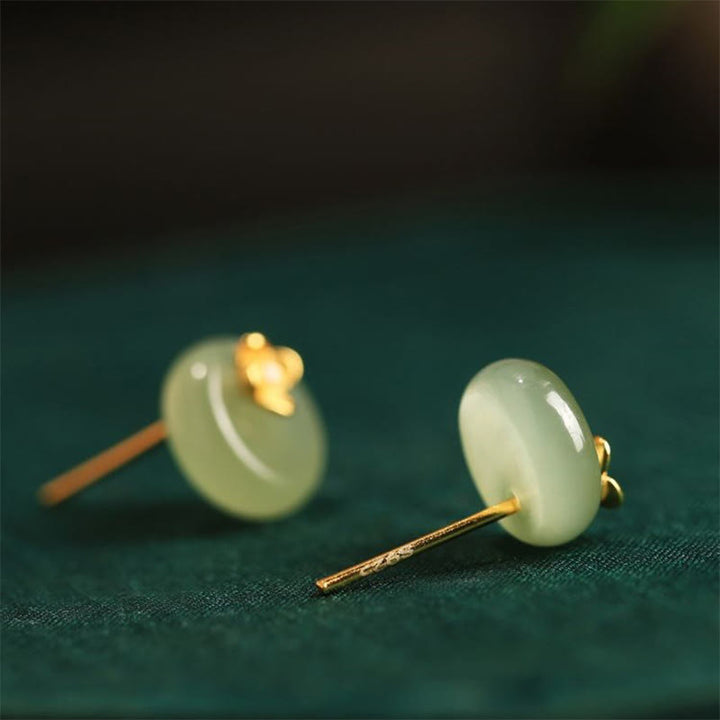 Buddha Stones シアンジェイド 925スターリングシルバー フラワーハーモニーイヤリング - image 8