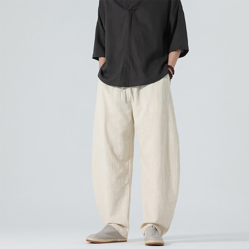 Buddha Stones 春物無地メンズコットンドローストリングパンツ（ポケット付き） - image 22