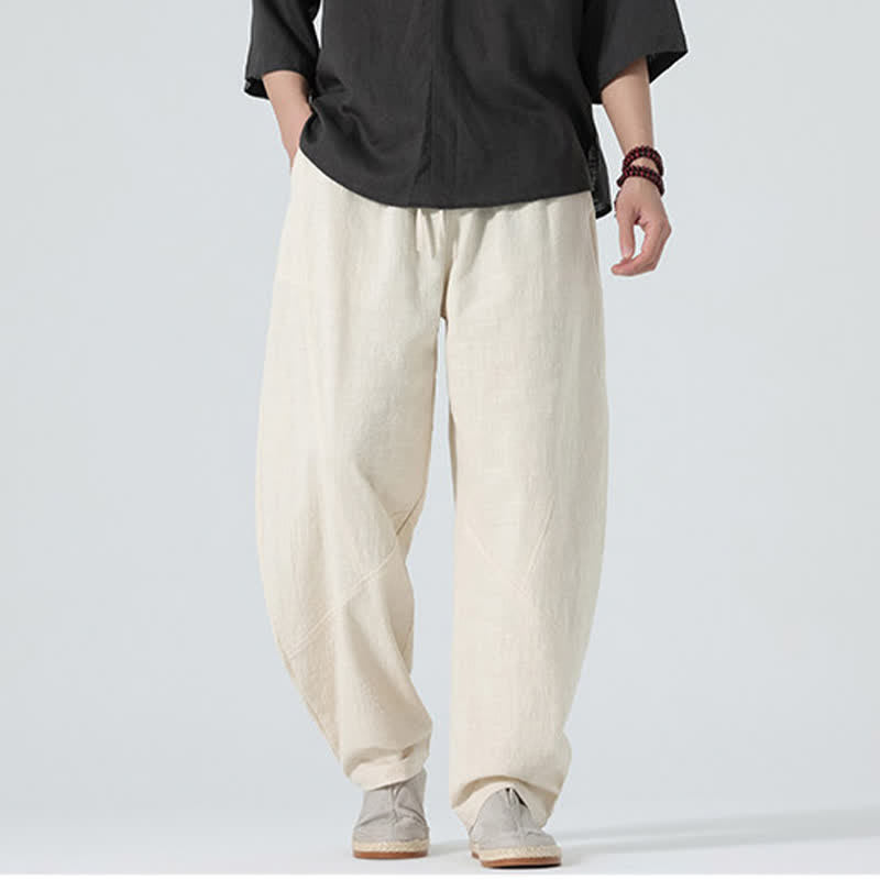 Buddha Stones 春物無地メンズコットンドローストリングパンツ（ポケット付き） - image 21