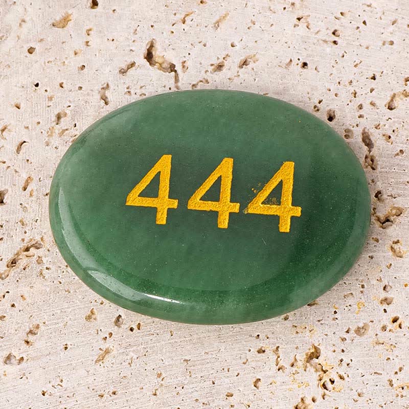 Buddha Stones エンジェルナンバー ホワイトクリスタル レッドジャスパー ピンククリスタル グリーンアベンチュリン 瞑想用パームストーン - エンジェルナンバー444＆グリーンアベンチュリン 4.5×3.5×0.7cm - image 14