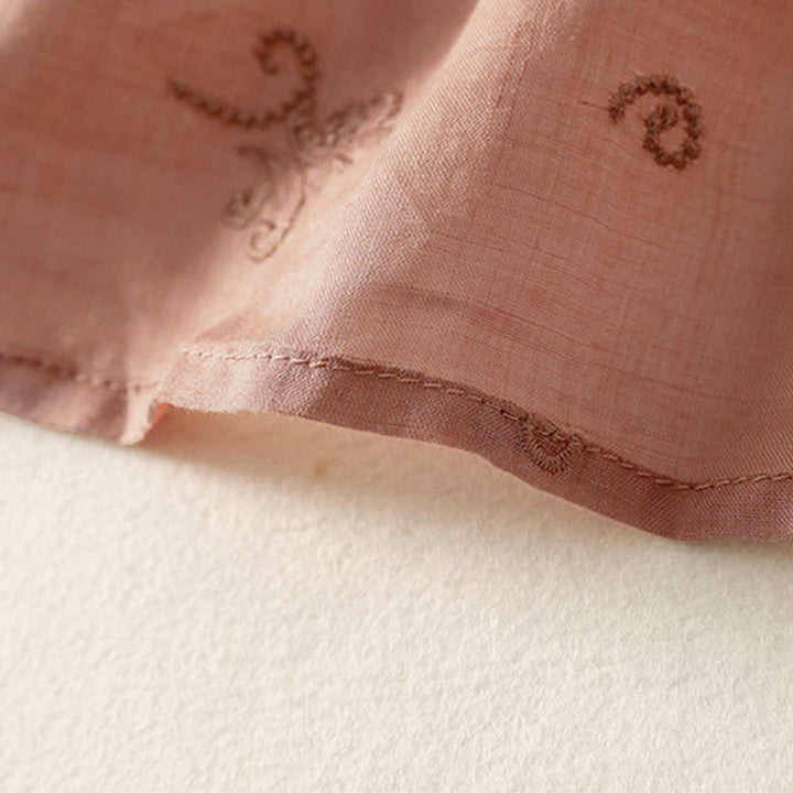 Buddha Stones レトロな刺繍入り花柄半袖レディースボタンシャツ - image 11