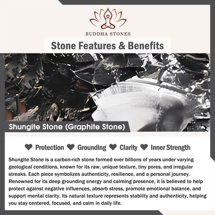Buddha Stonesサークルシンプルデザイン本物のシュンガイト石保護ネックレスペンダント - image 5