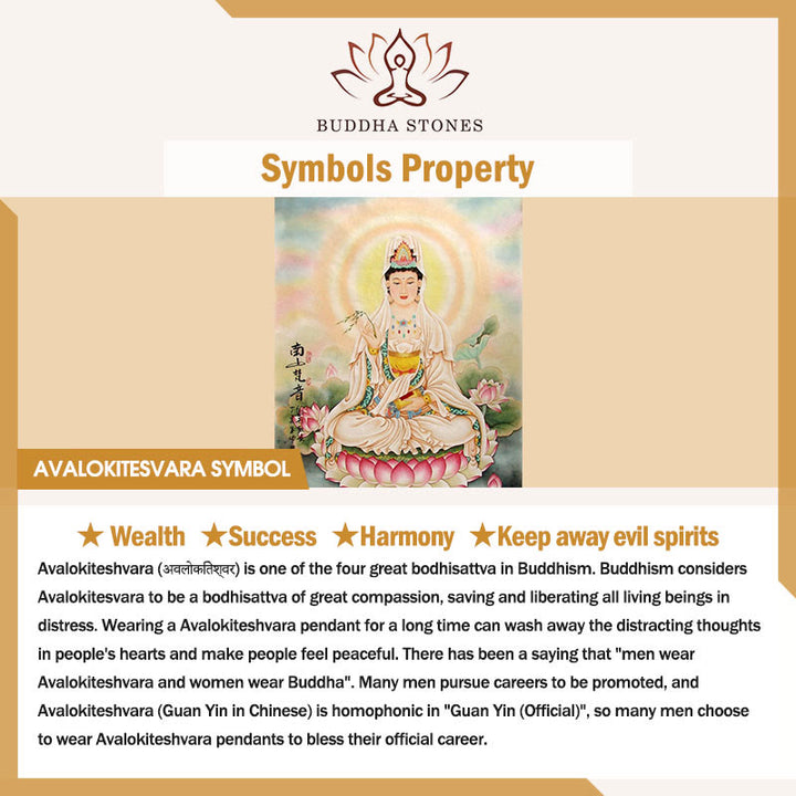 Buddha Stones 銅に銀メッキを施した観音菩薩ロープの富のネックレスペンダント - image 5