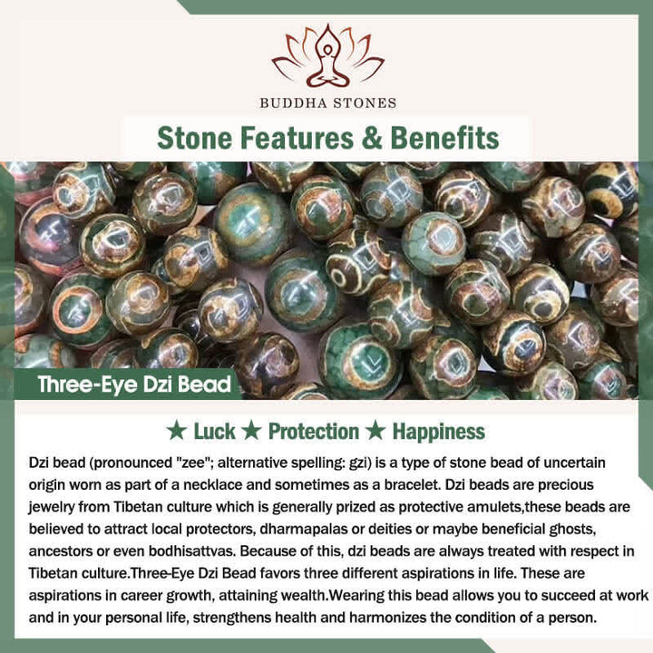 Buddha Stones チベットの三眼ジービーズ金剛杵ネックレス - image 6