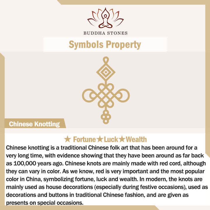 Buddha Stones 中国結びの福の文字入り銅赤紐手織り豊かさブレスレット - image 5