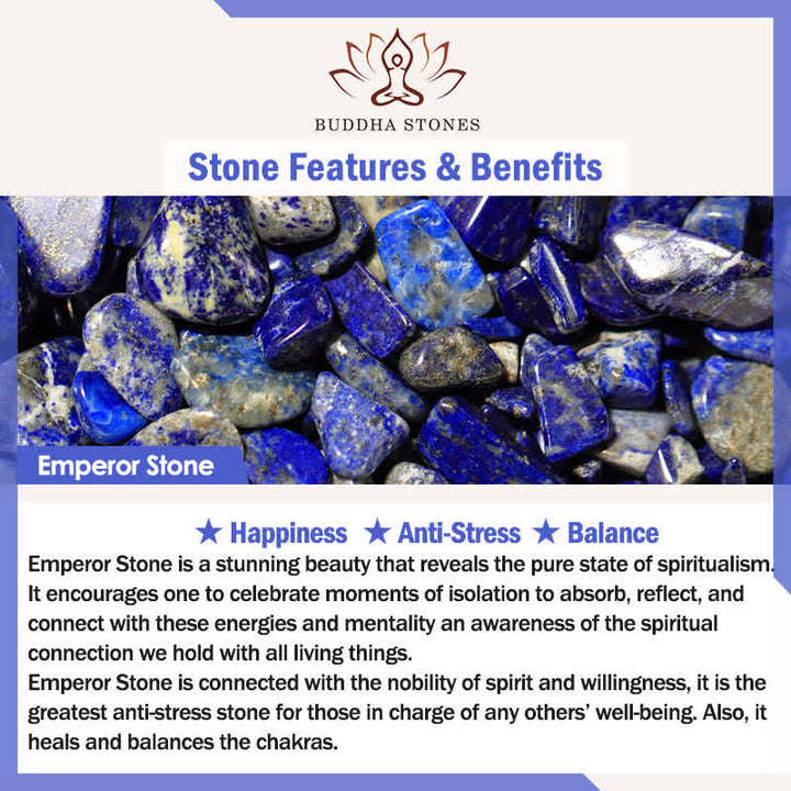 Buddha Stones ブルースポットジャスパー、グリーンアベンチュリン、天然樽型ビーズを使用した強さブレスレット - image 12