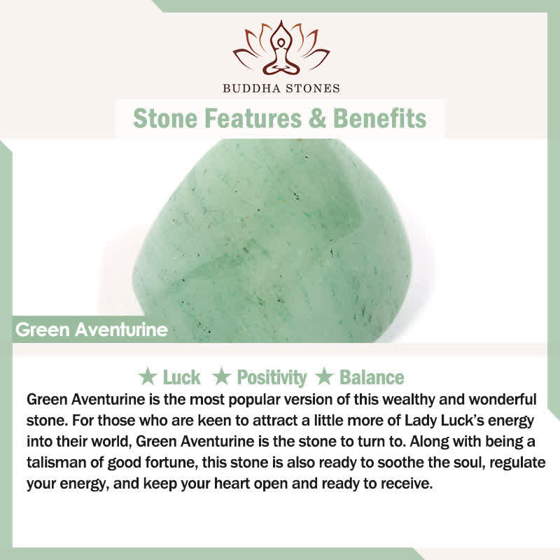 Buddha Stones グリーンアベンチュリン、タイガーアイ、サンストーンビーズの幸運ブレスレット - image 5