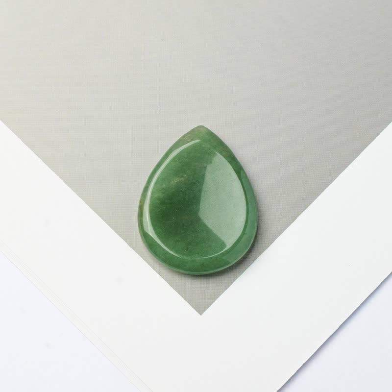 Buddha Stones ティアドロップ型お守りクリスタル装飾石 34×26×7.8cm - 天然グリーンアベンチュリン（色味は個体差があります） - 34×26×7.8mm - image 24