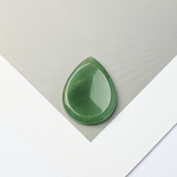 Buddha Stones ティアドロップ型お守りクリスタル装飾石 34×26×7.8cm - 天然グリーンアベンチュリン（色味は個体差があります） - 34×26×7.8mm - image 24