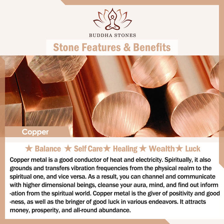 Buddha Stones ヴィンテージ 饕餮（タオティエ）オーム・マニ・パドメ・フムレリーフ彫刻銅製グラウンディングブレスレット - image 8