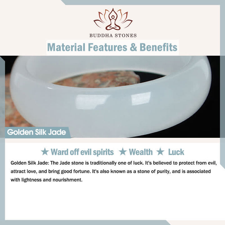Buddha Stones 天然の金色の絹翡翠の富の指輪 - image 6