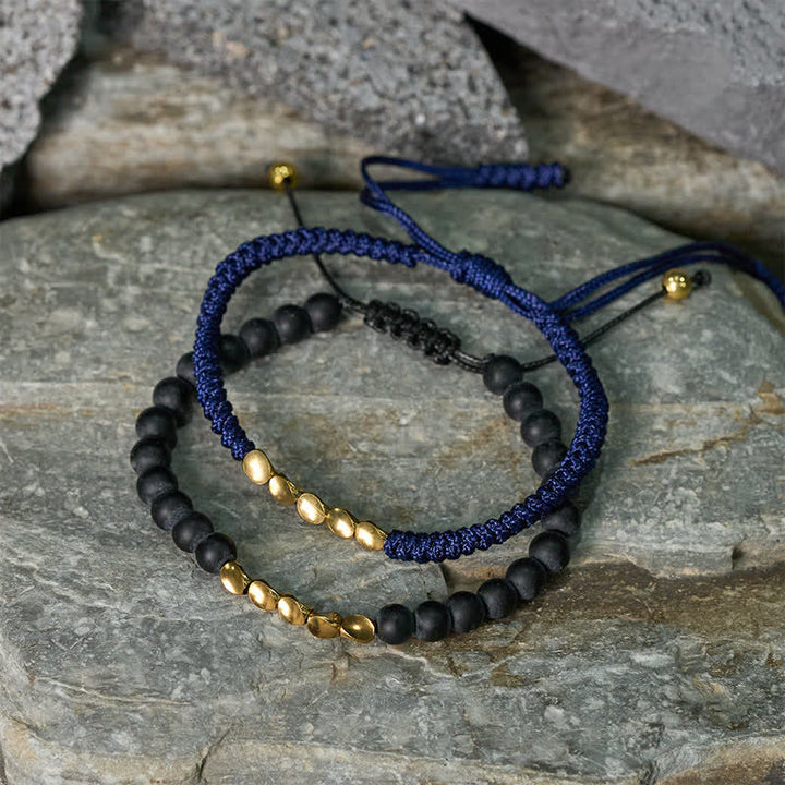 Buddha Stones 天然フロストストーンビーズ銅糸キュアブレスレット2個セット - image 8