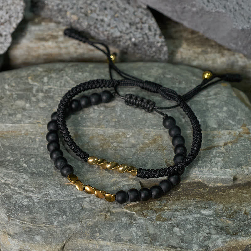 Buddha Stones 天然フロストストーンビーズ銅糸キュアブレスレット2個セット - image 12