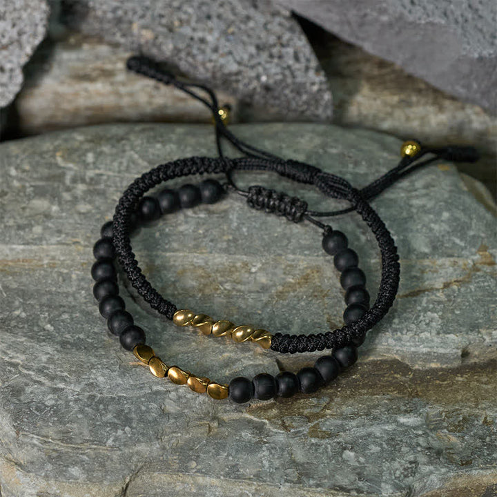 Buddha Stones 天然フロストストーンビーズ銅糸キュアブレスレット2個セット - image 12