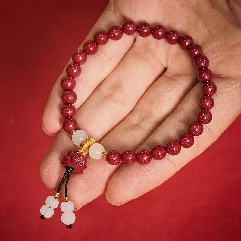Buddha Stones 辰砂蓮悟りブレスレット - image 3