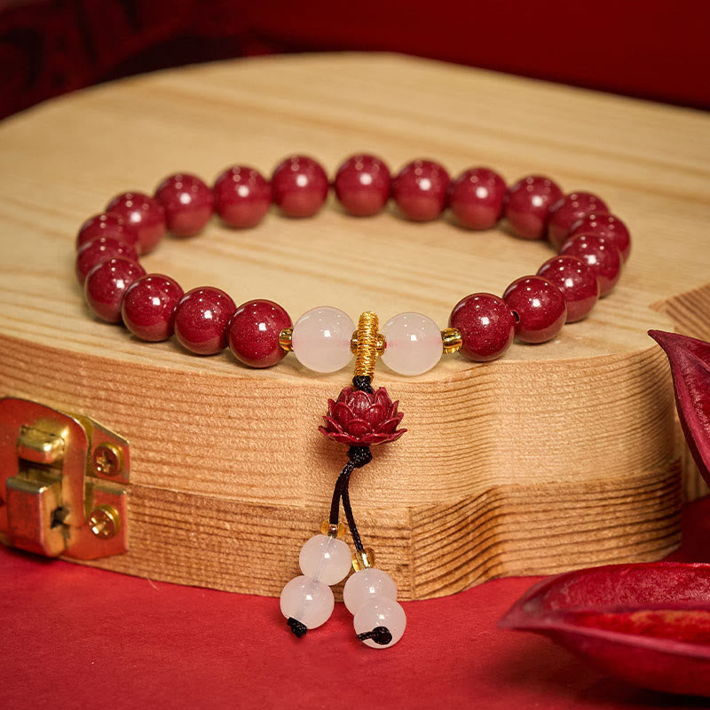 Buddha Stones 辰砂蓮悟りブレスレット - image 9