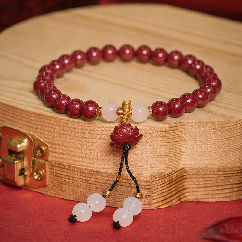 Buddha Stones 辰砂蓮悟りブレスレット - image 1