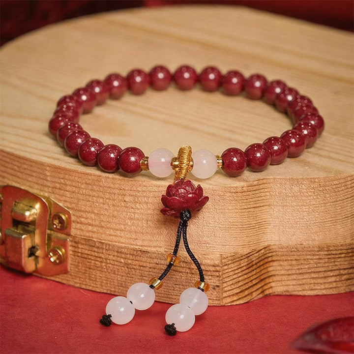 Buddha Stones 辰砂蓮悟りブレスレット - image 1