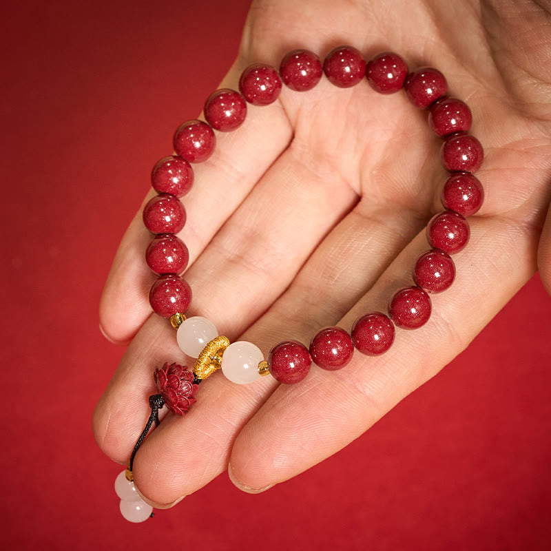 Buddha Stones 辰砂蓮悟りブレスレット - image 11