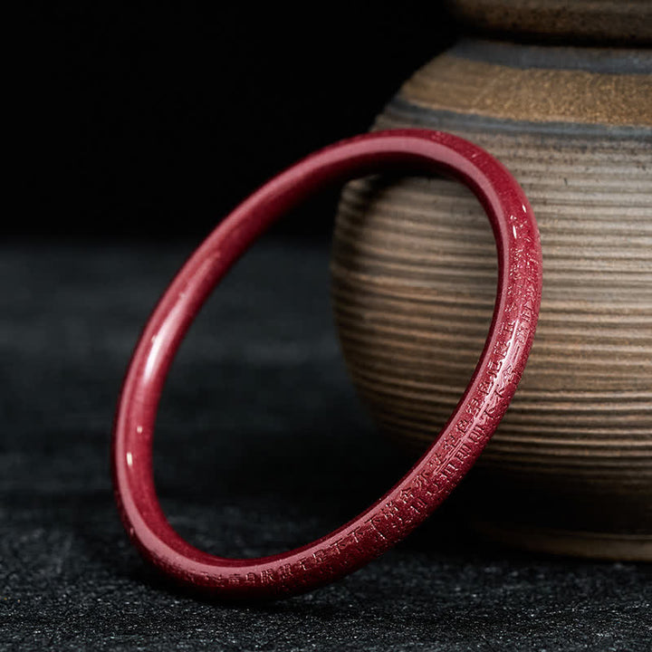 Buddha Stones 辰砂無地般若心経ブレスレットバングル - 般若心経 - 58～60mm - image 7