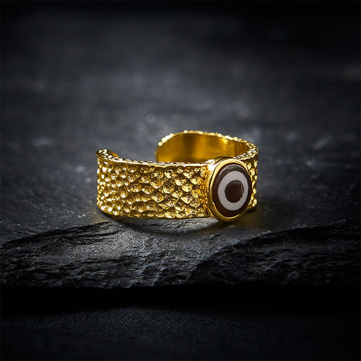 Buddha Stonesジービーズ銅真鍮製富の指輪 - 18.1 mm-US 8 - image 0